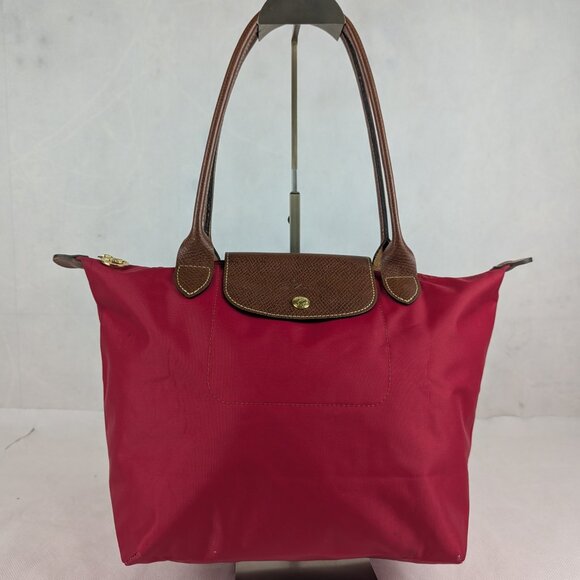 Authentic Longchamp Le Pliage Nylon Pink Tote Shoulder Bag Made in China. - Picture 1 of 15